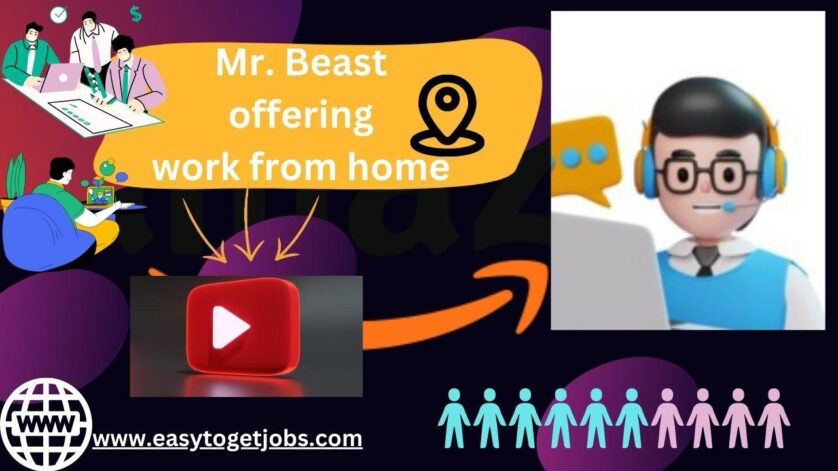 Mr. Beast is recruiting for Work From Home jobs from India, 2024, easytogetjobs 