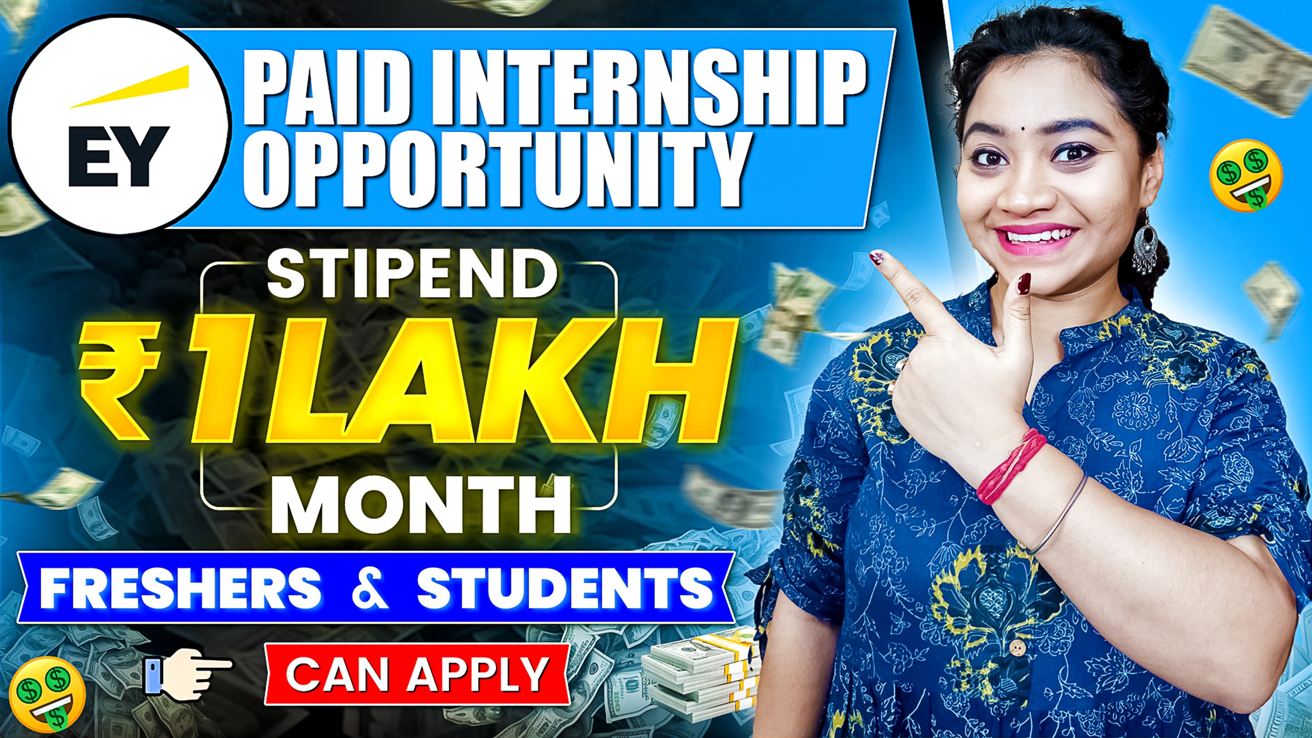 Ernst & Young EY intership cum scholarship, 1 lac INR in stipend