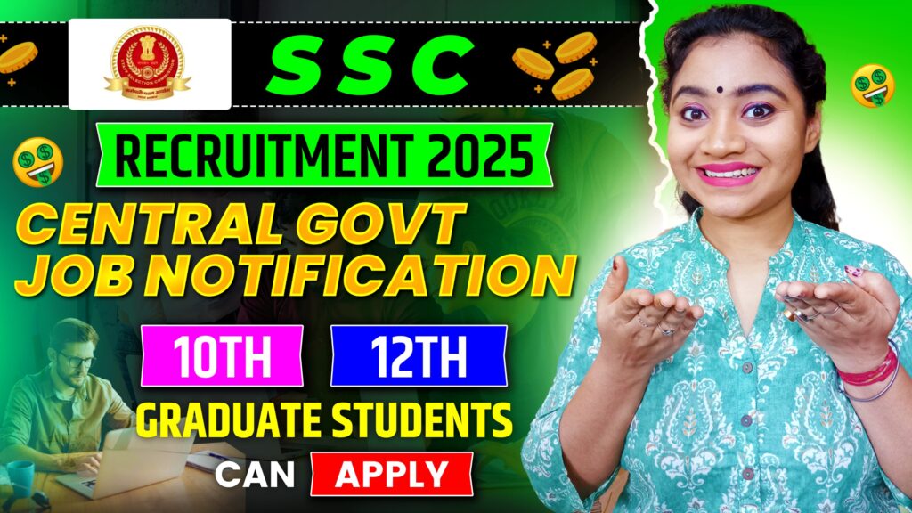 SSC recruitment notification for 10th pass under post RHQ 13